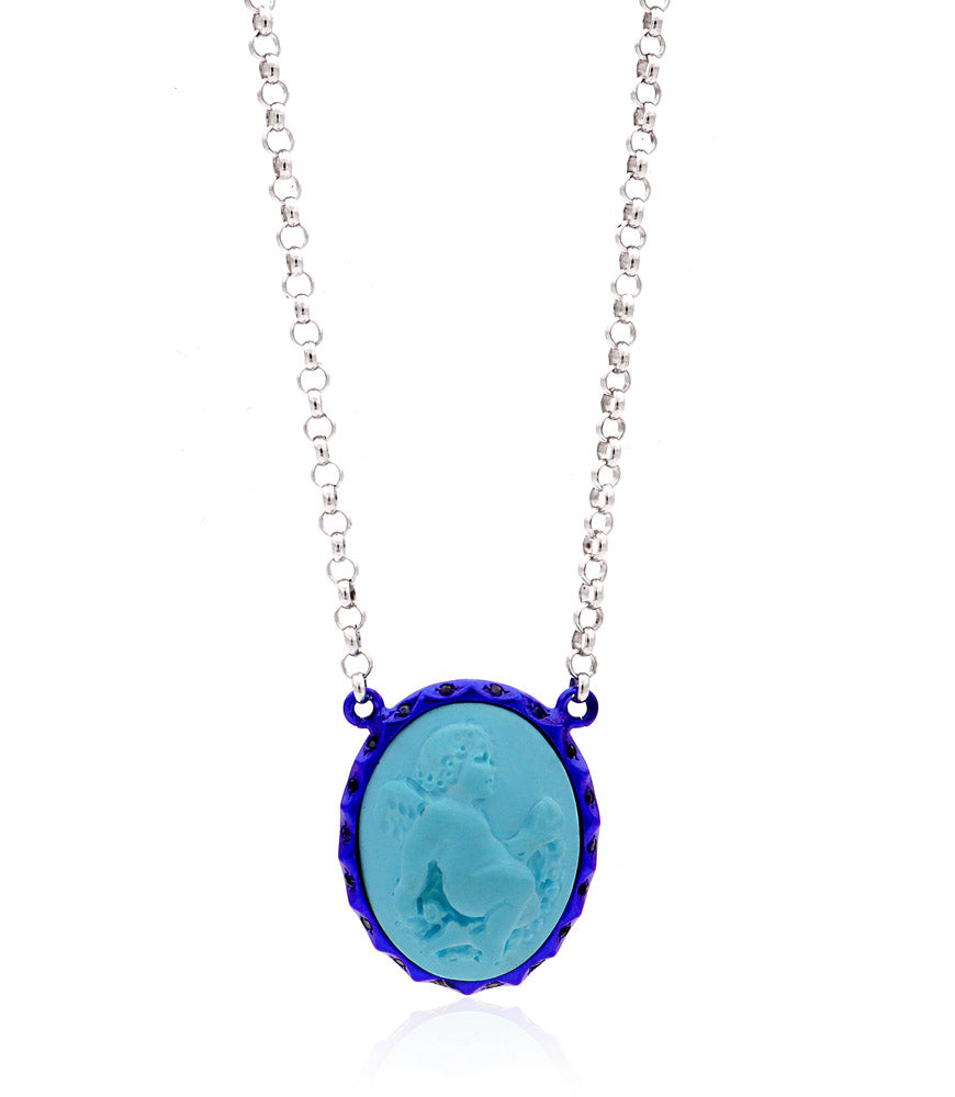 "ANGELIC REVERIE" — hand-carved cameo necklace by AMEDEO