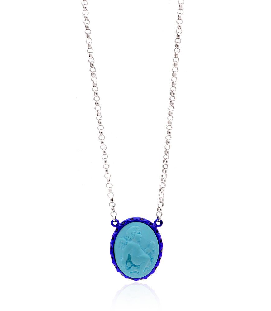 "ANGELIC REVERIE" — hand-carved cameo necklace by AMEDEO