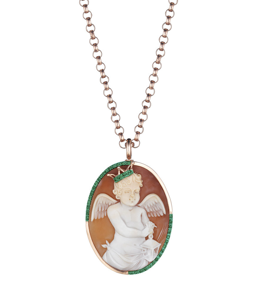 "PUTTINO" — hand-carved cameo necklace by AMEDEO