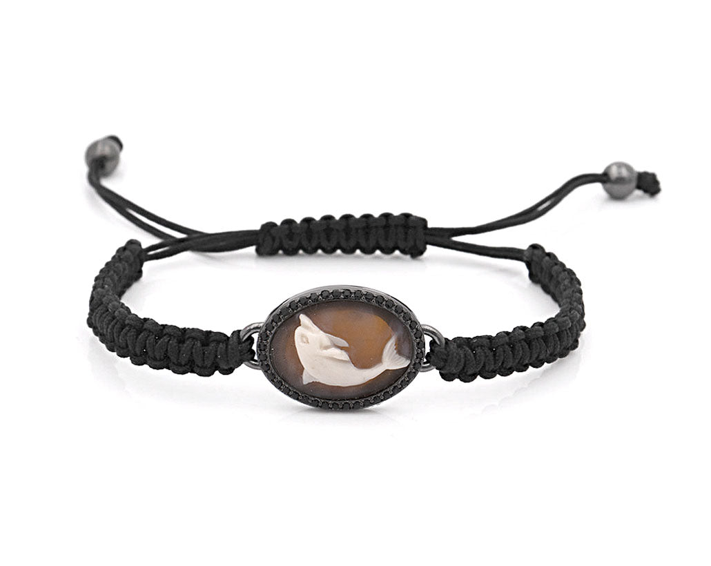"DOLPHIN" — hand-carved cameo bracelet by AMEDEO