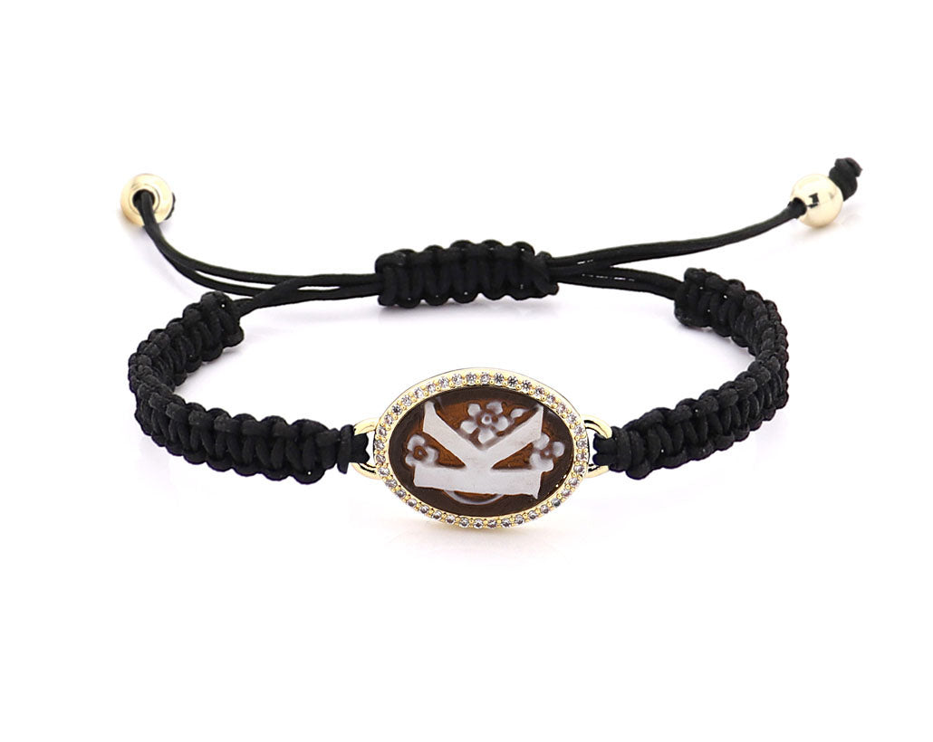 "INITIAL" - K — hand-carved cameo bracelet by AMEDEO