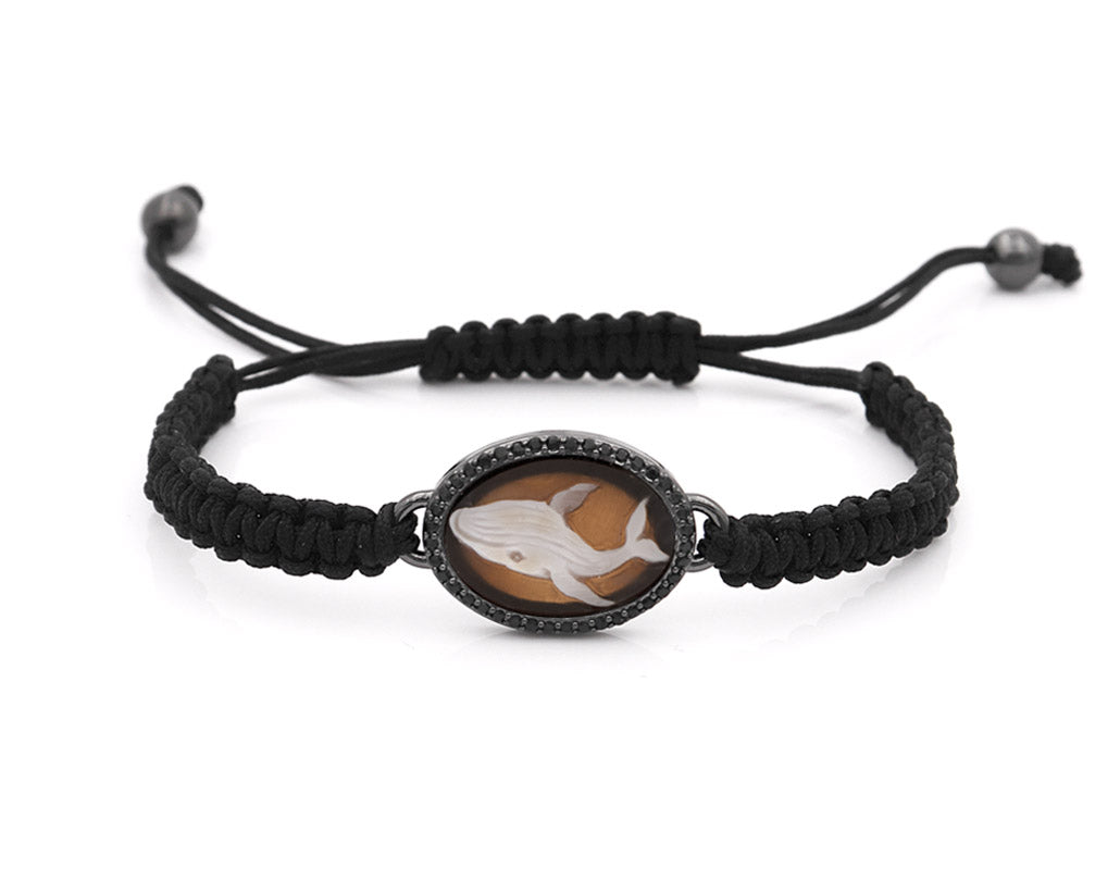 "WHALE" — hand-carved cameo bracelet by AMEDEO