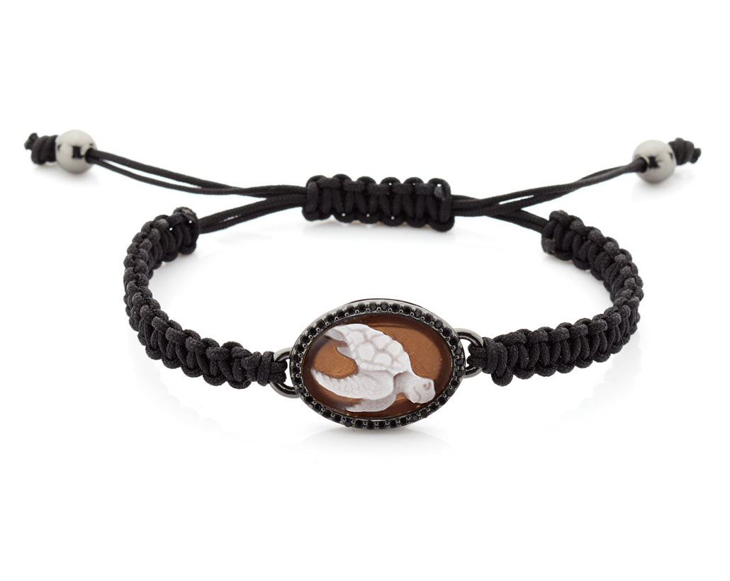 "TURTLE" — hand-carved cameo bracelet by AMEDEO
