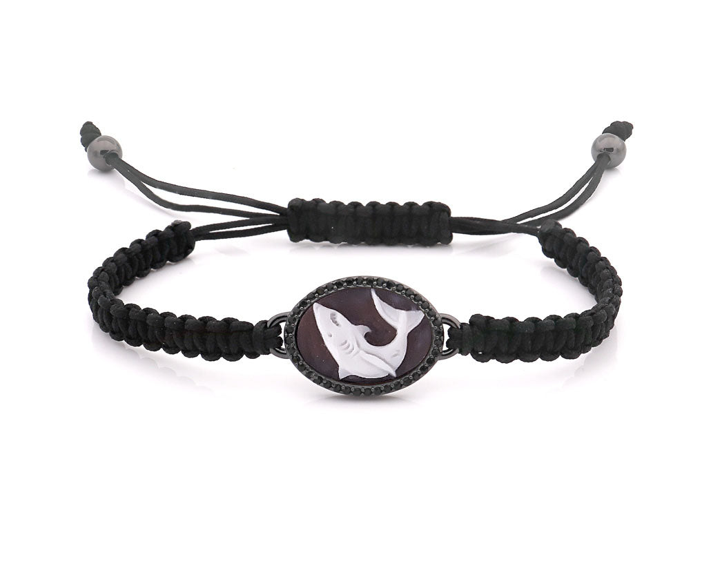 "SHARK" — hand-carved cameo bracelet by AMEDEO