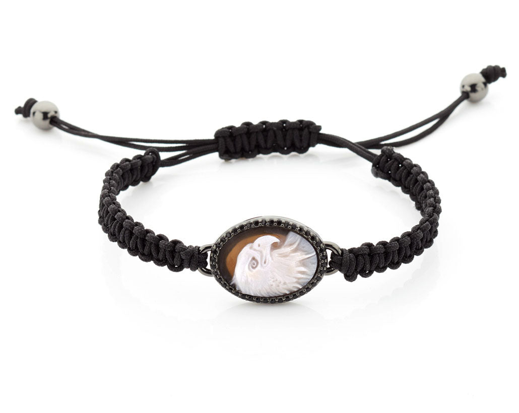"EAGLE" — hand-carved cameo bracelet by AMEDEO
