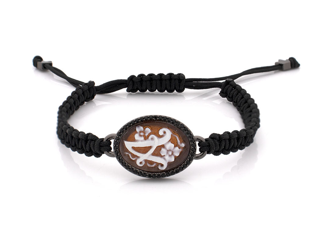 "INITIAL" - A — hand-carved cameo bracelet by AMEDEO