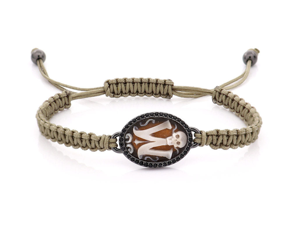 "INITIAL" - W — hand-carved cameo bracelet by AMEDEO