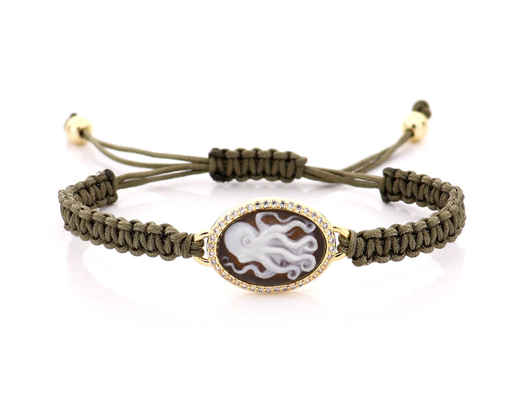 "OCTOPUS" — hand-carved cameo bracelet by AMEDEO