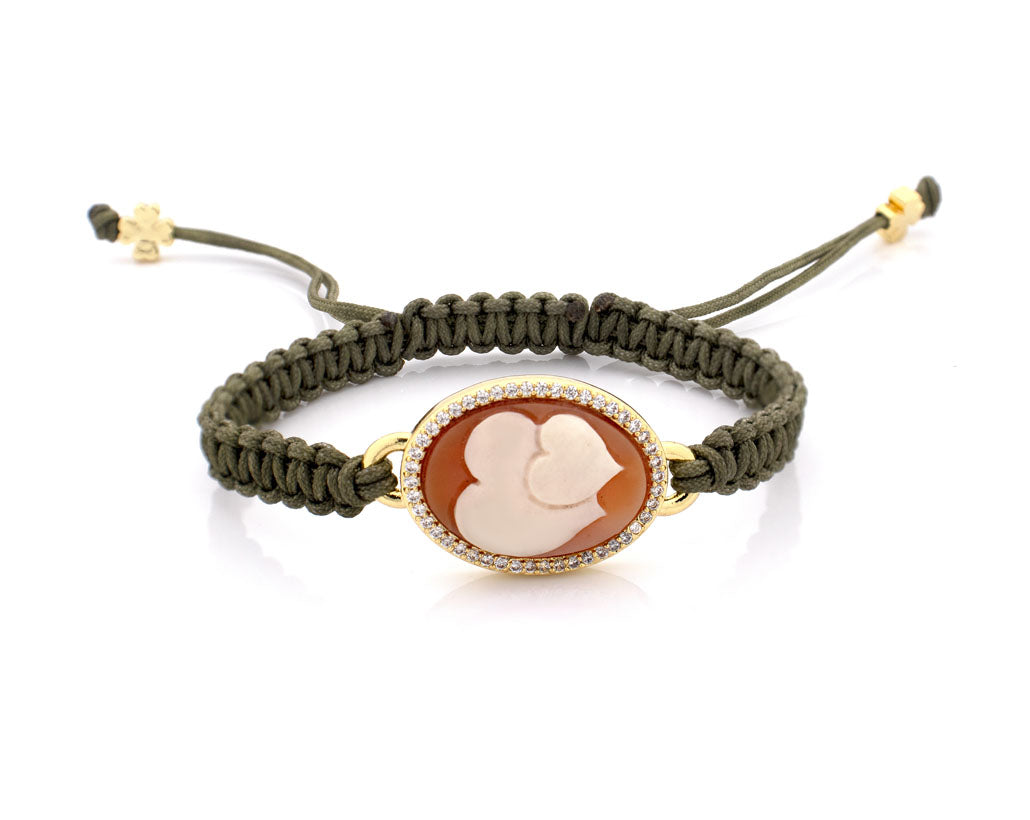 "LOVE KNOT" — hand-carved cameo bracelet by AMEDEO