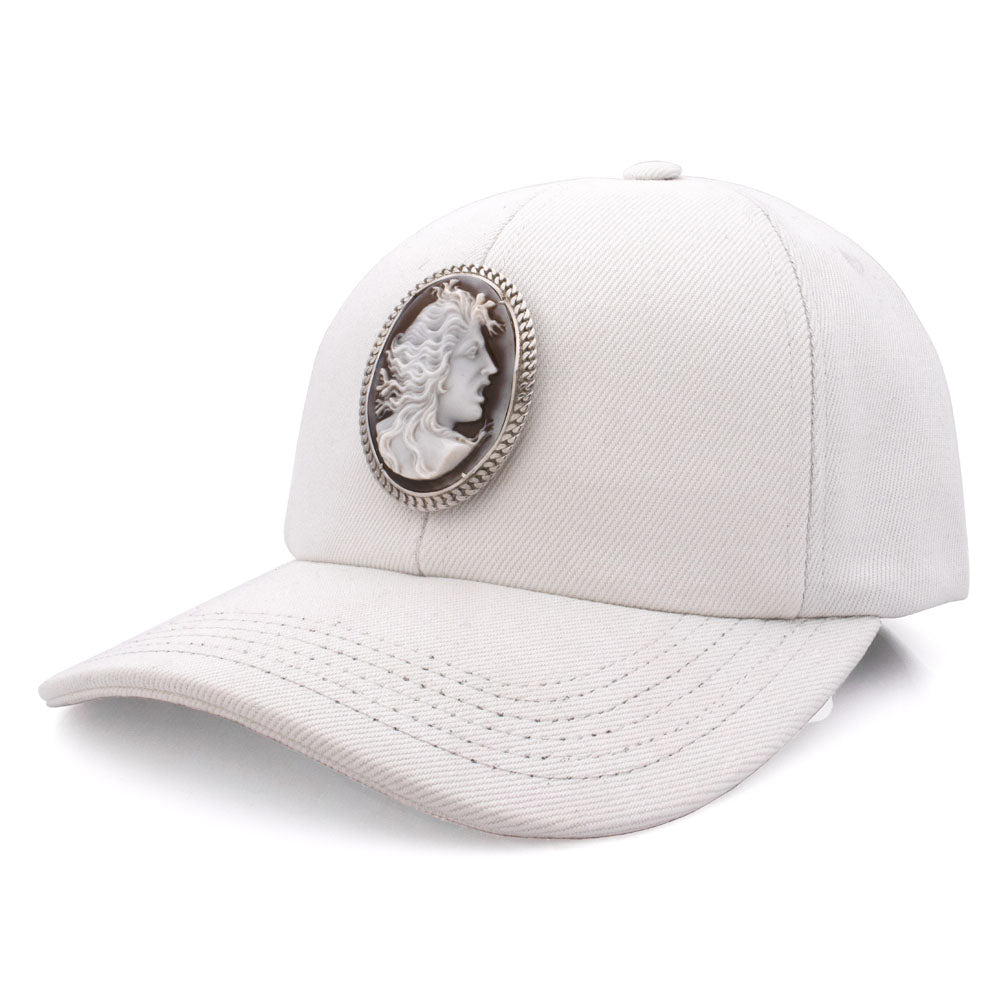 "APOLLO" — hand-carved cameo cameo cap by AMEDEO