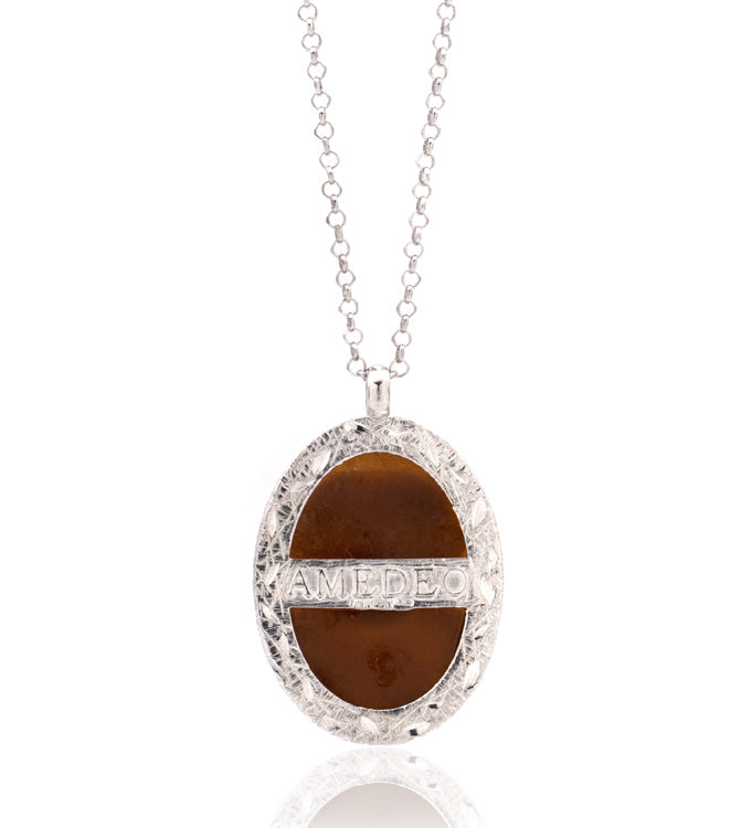 "IMPOSSIBLE CAMEOS" - CATHARSIS — hand-carved cameo necklace by AMEDEO