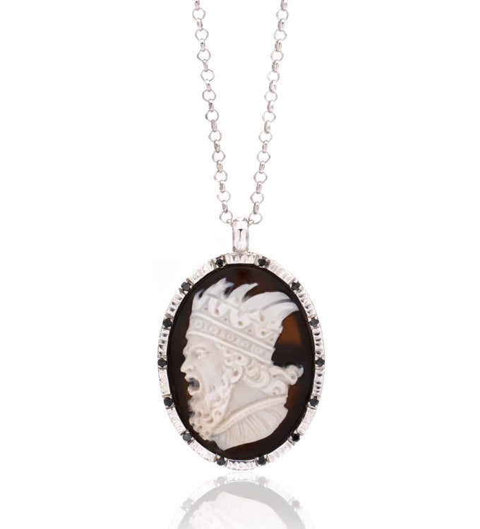 "IMPOSSIBLE CAMEOS" - CONSCIOUSNESS — hand-carved cameo necklace by AMEDEO