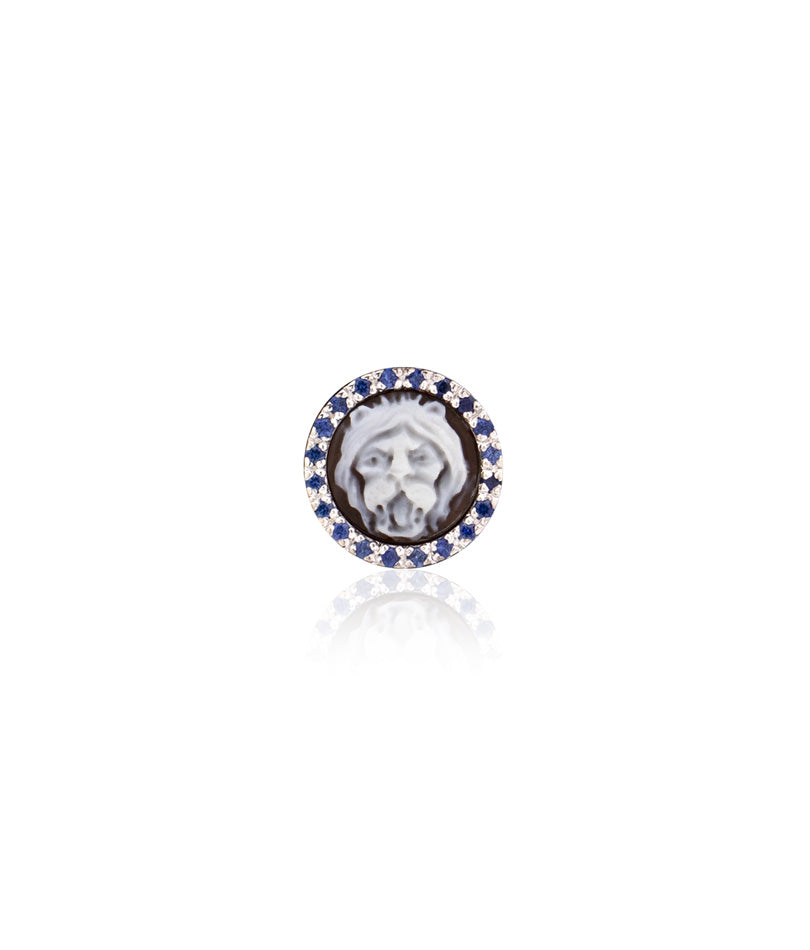 "LION" — hand-carved cameo watch studs by AMEDEO