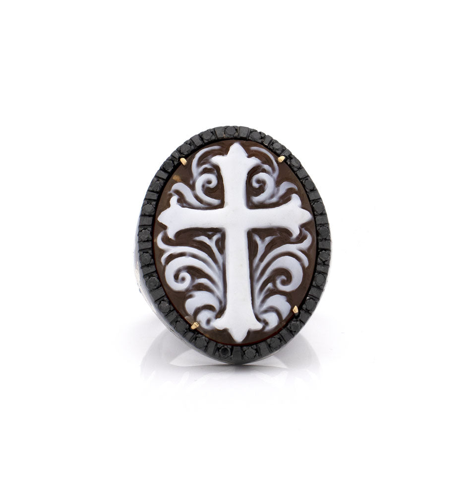 "A SPIRITUAL JOURNEY" — hand-carved cameo ring by AMEDEO