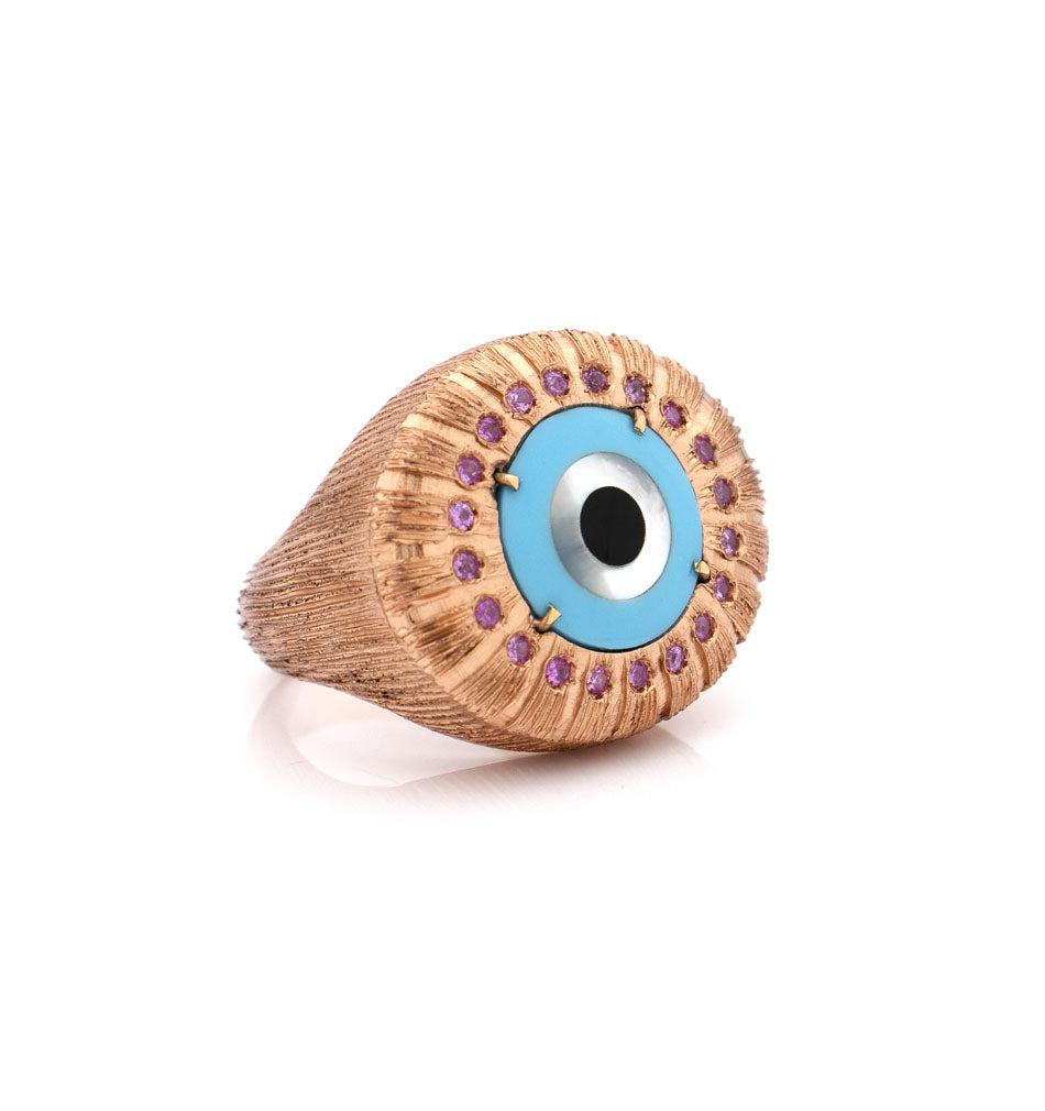 "EVIL EYE" - SMALL — hand-carved cameo ring by AMEDEO