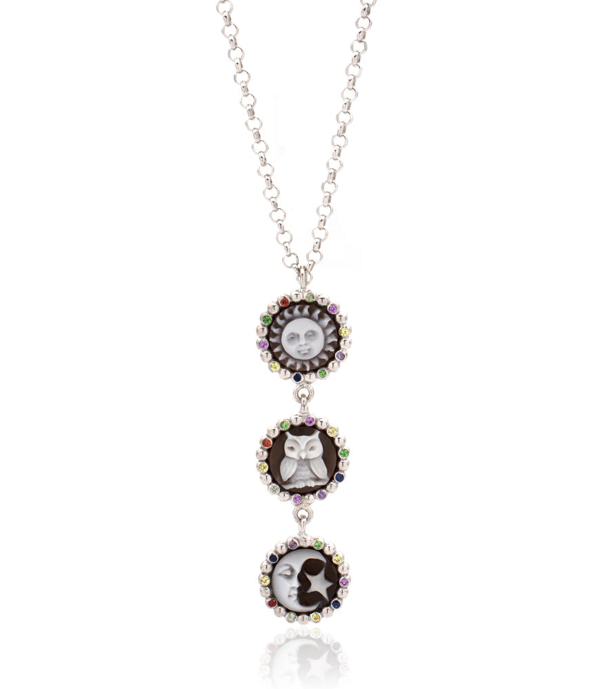 "DAY & NIGHT" — hand-carved cameo necklace by AMEDEO