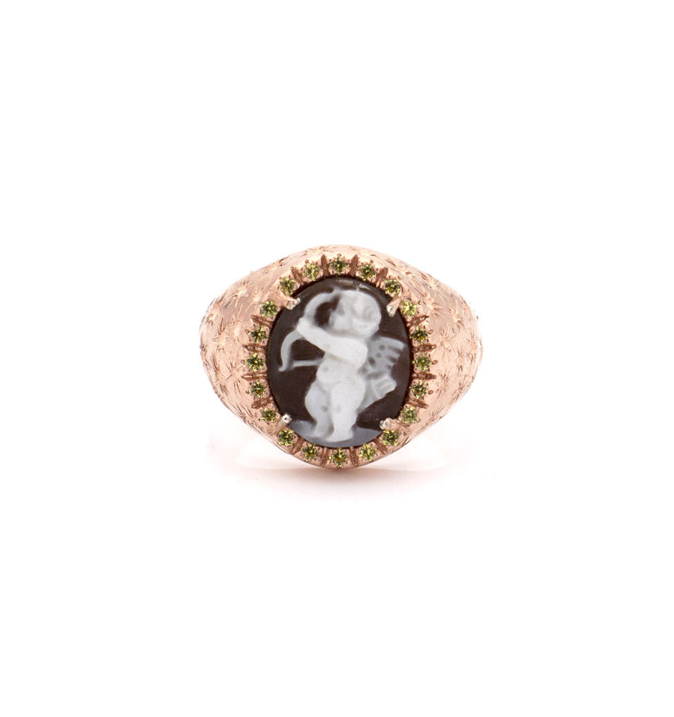 MINI "LUCKY LOVE" — hand-carved cameo ring by AMEDEO