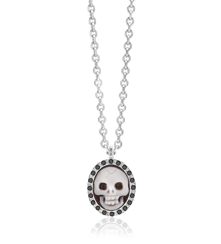 MINI "SKULL" — hand-carved cameo necklace by AMEDEO