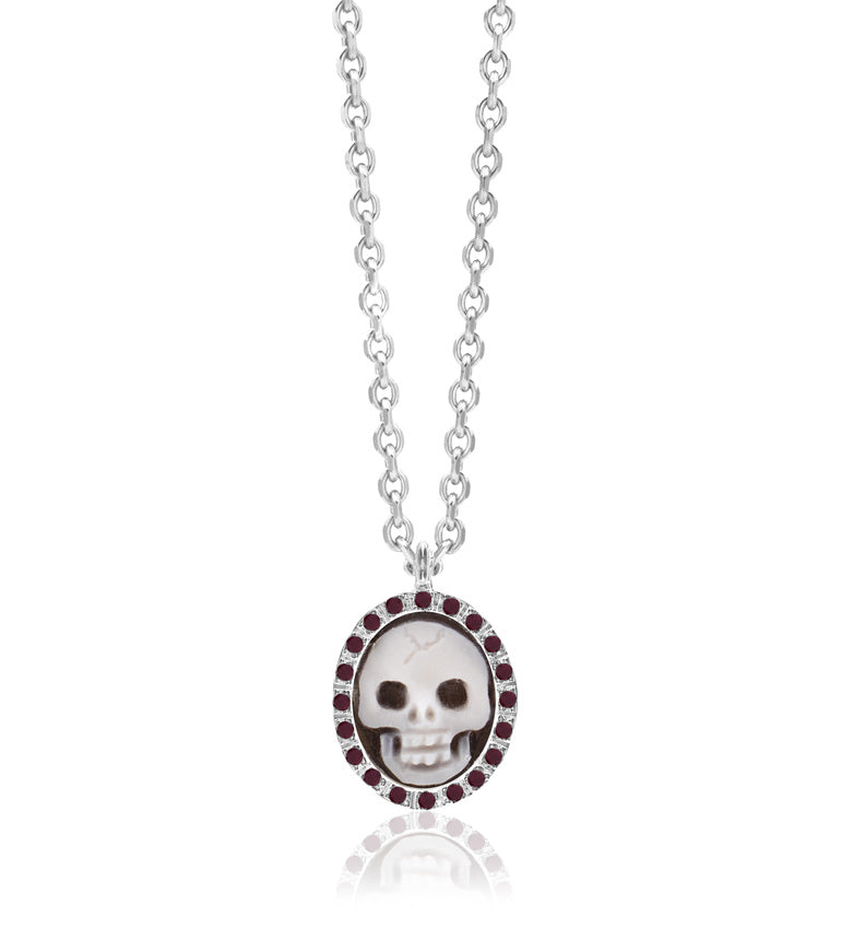 MINI "SKULL" — hand-carved cameo necklace by AMEDEO