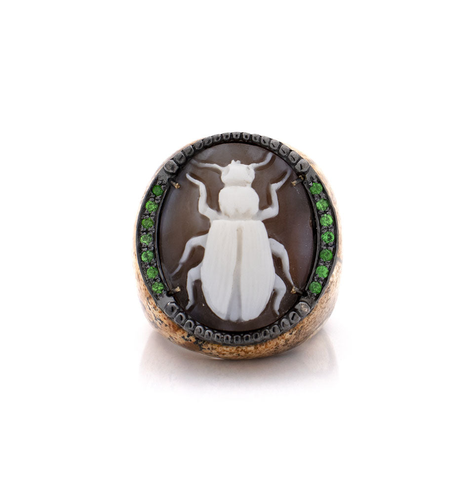 "NATURE’S TALISMAN" — hand-carved cameo ring by AMEDEO