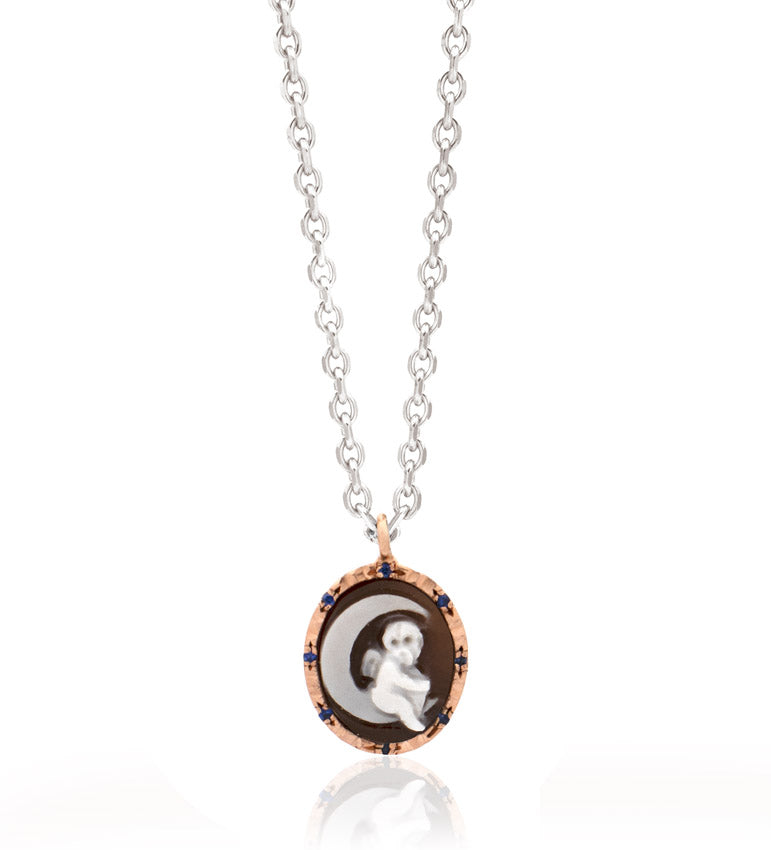 "FANTASY MEDLEY" — hand-carved cameo necklace by AMEDEO