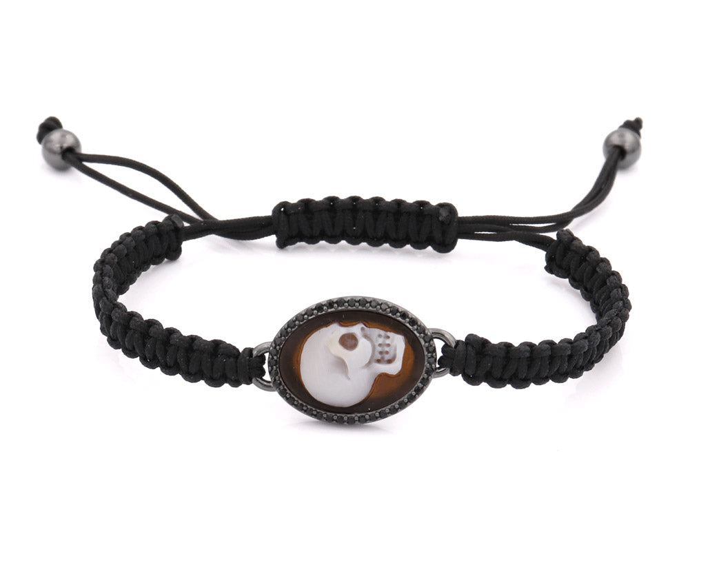 "SKULL" — hand-carved cameo bracelet by AMEDEO