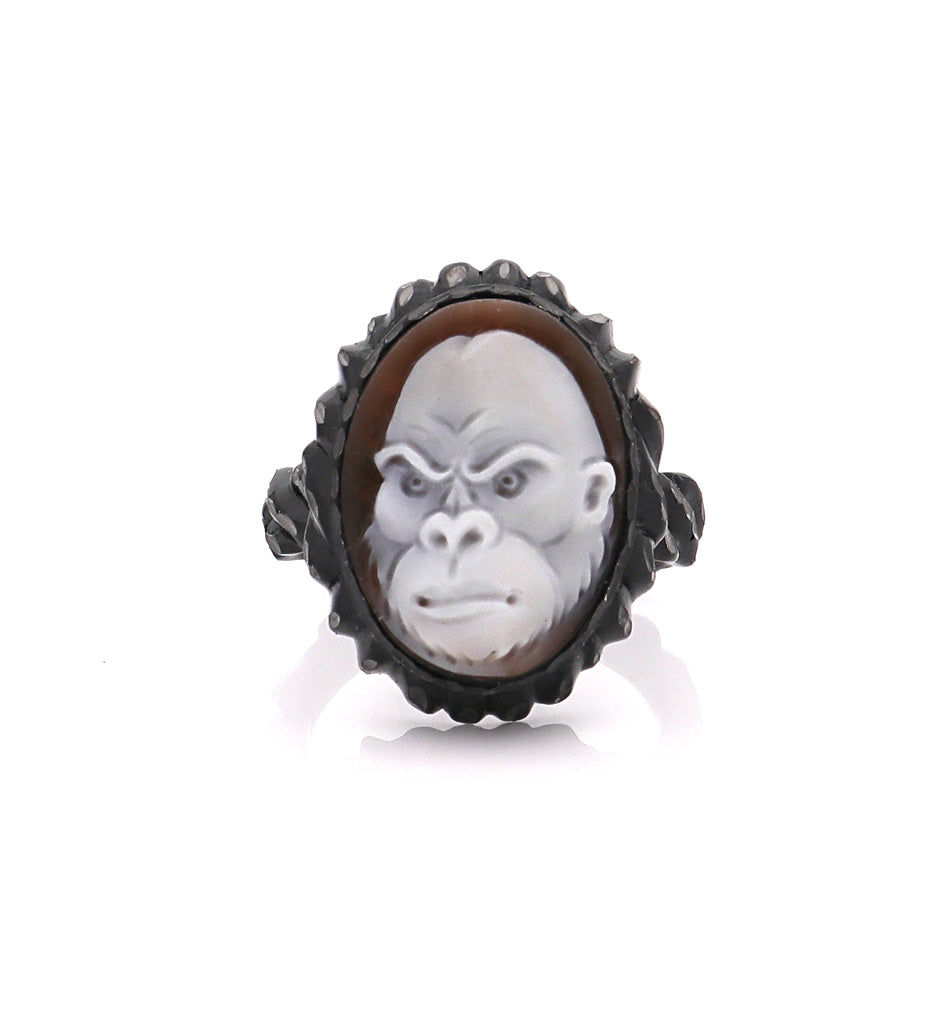 "GORILLA" — hand-carved cameo ring by AMEDEO