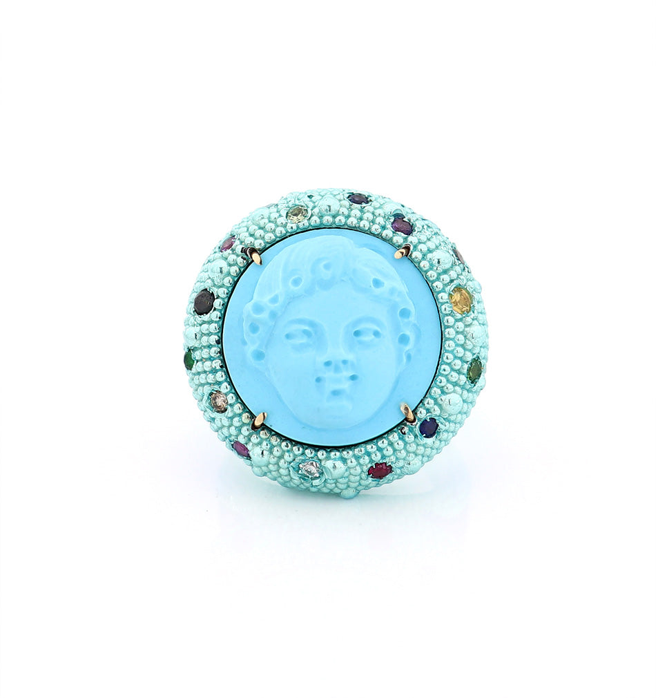 "CHERUB" — hand-carved cameo ring by AMEDEO