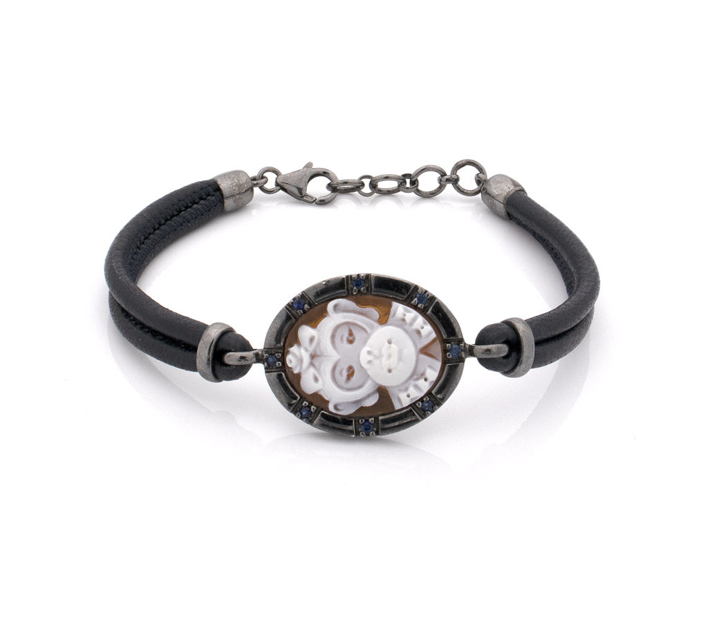 "MONKEY" — hand-carved cameo bracelet by AMEDEO