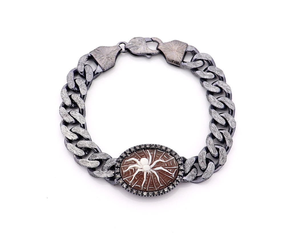 "Spider" — hand-carved cameo bracelet by AMEDEO