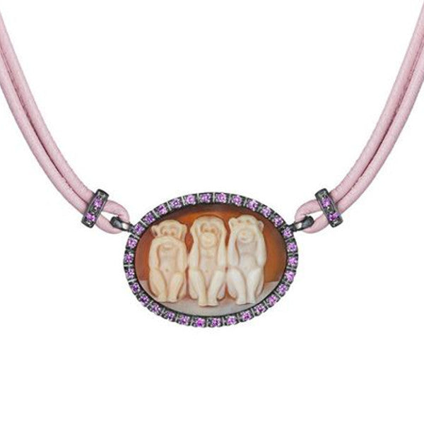 "Edo Shogunate" — hand-carved cameo necklace by AMEDEO