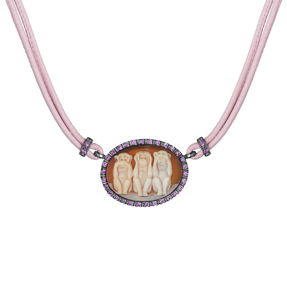 "Edo Shogunate" — hand-carved cameo necklace by AMEDEO