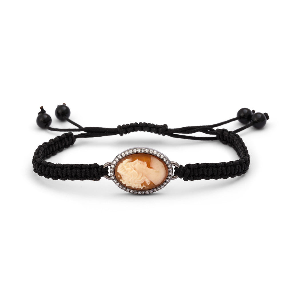 "Lady Profile" Cornelian — hand-carved cameo bracelet by AMEDEO