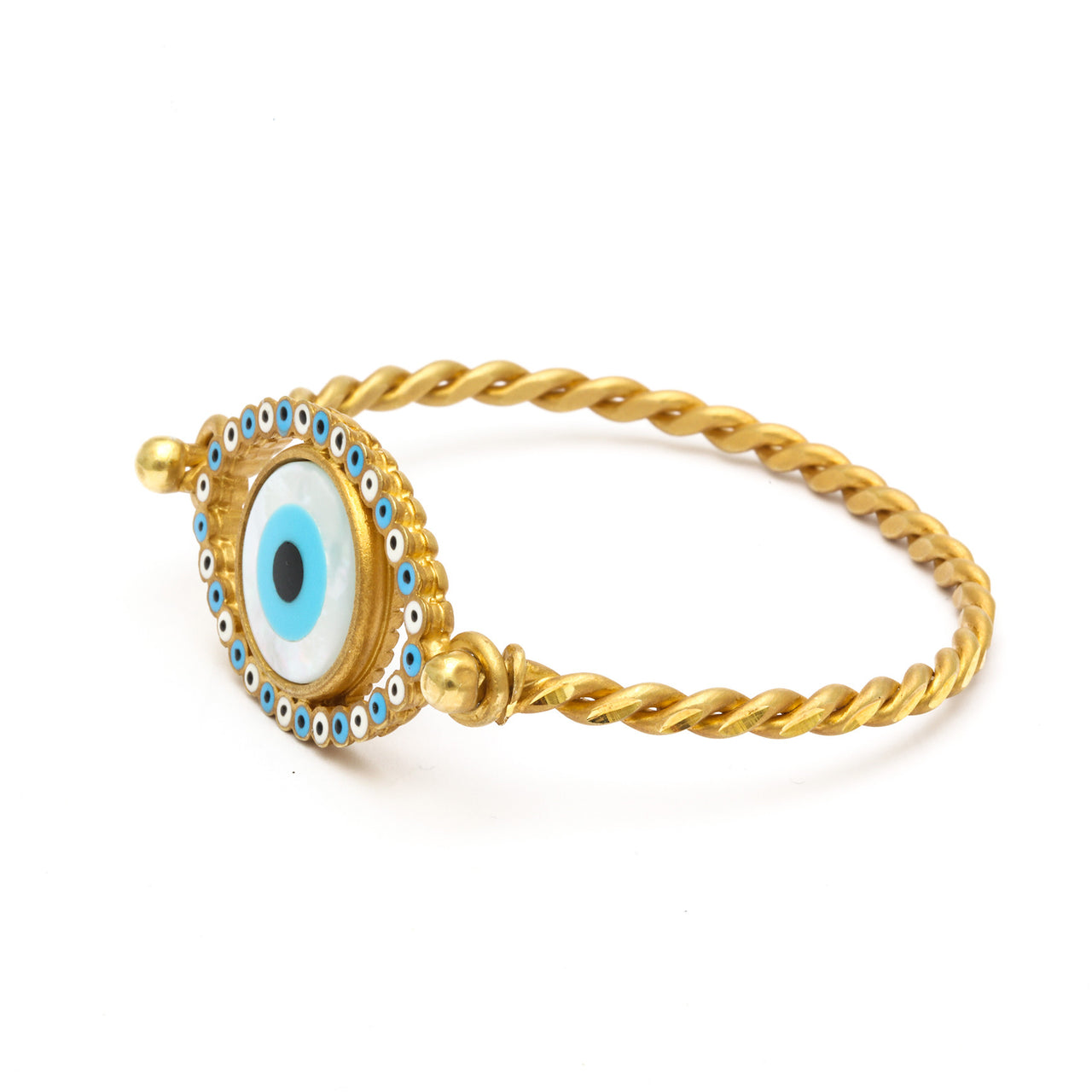 "Evil Eye" Gold Rhodium