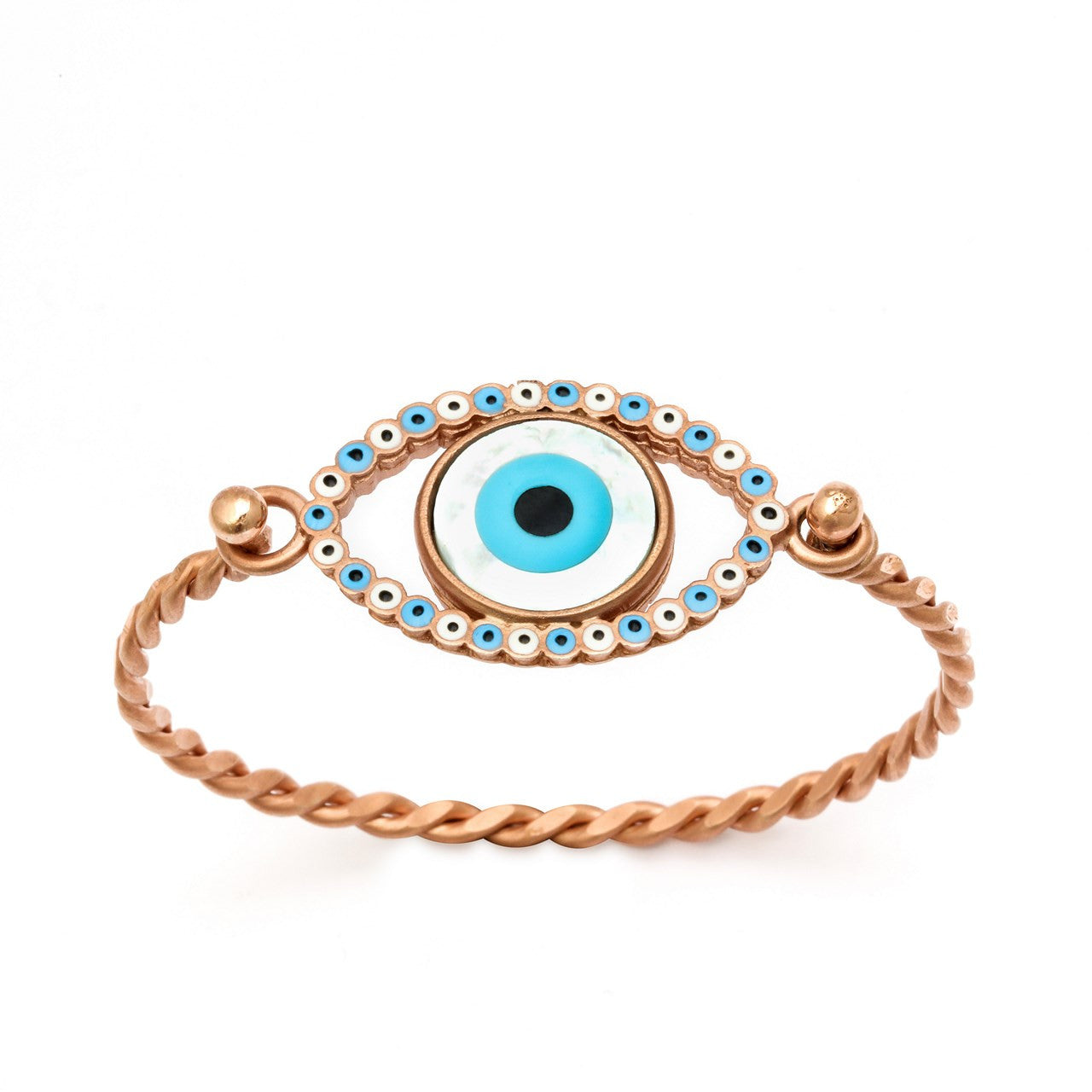"Evil Eye" rose rhodium