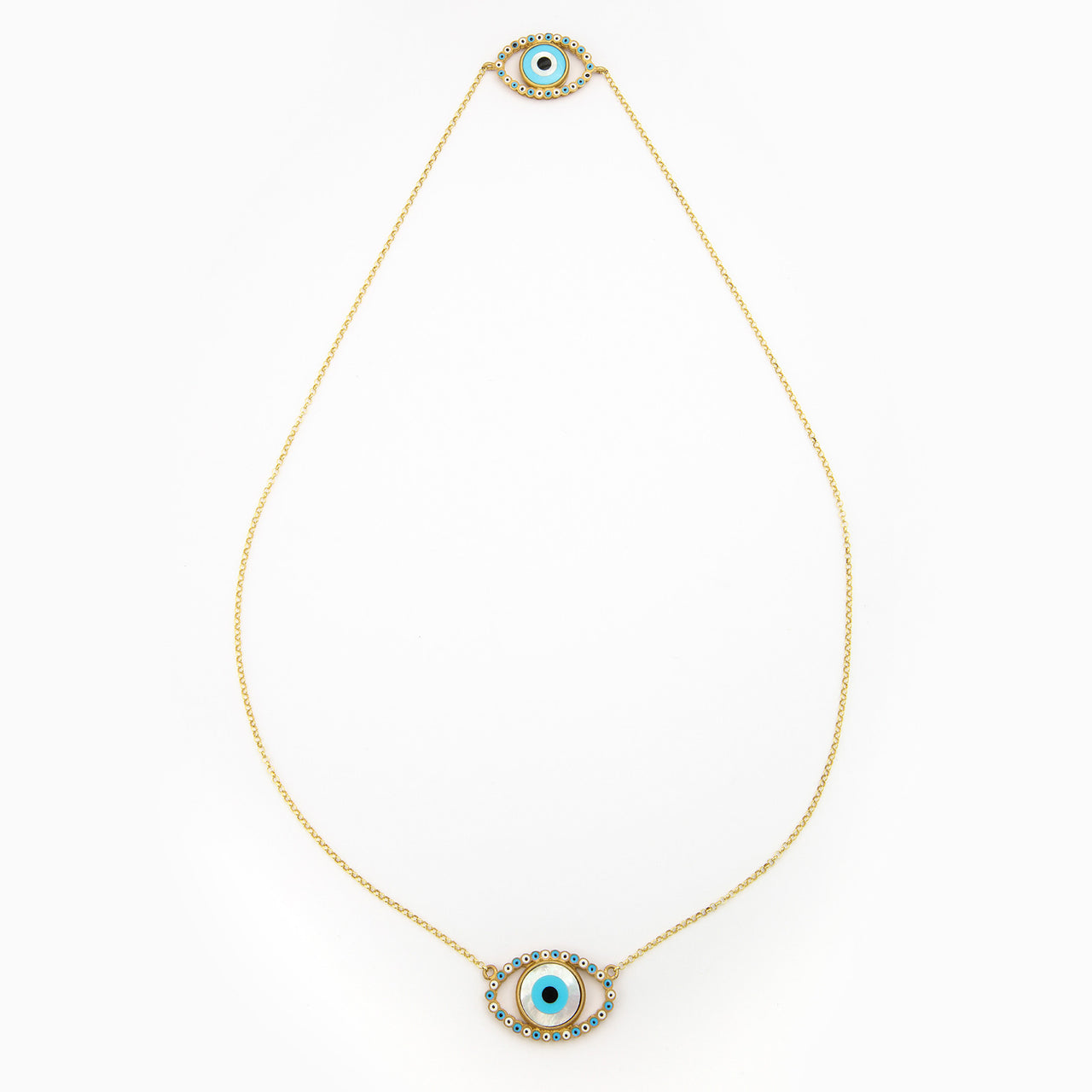 "Evil Eye" Gold Rhodium