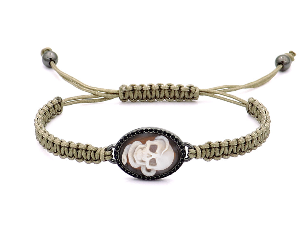 "MEMENTO MORI" — hand-carved cameo bracelet by AMEDEO