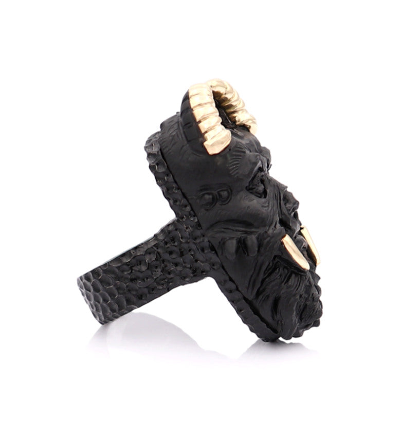 "LOKI" — hand-carved cameo ring by AMEDEO