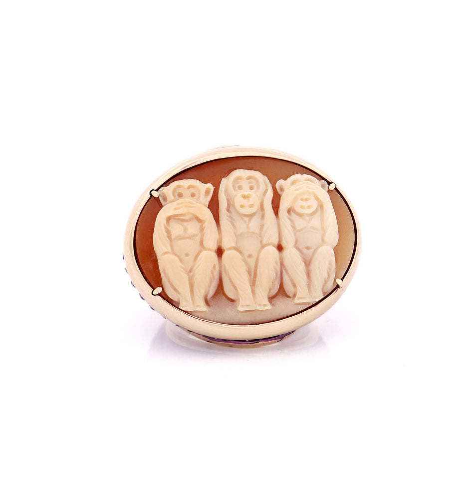 "WISE MONKEYS" - PURPLE