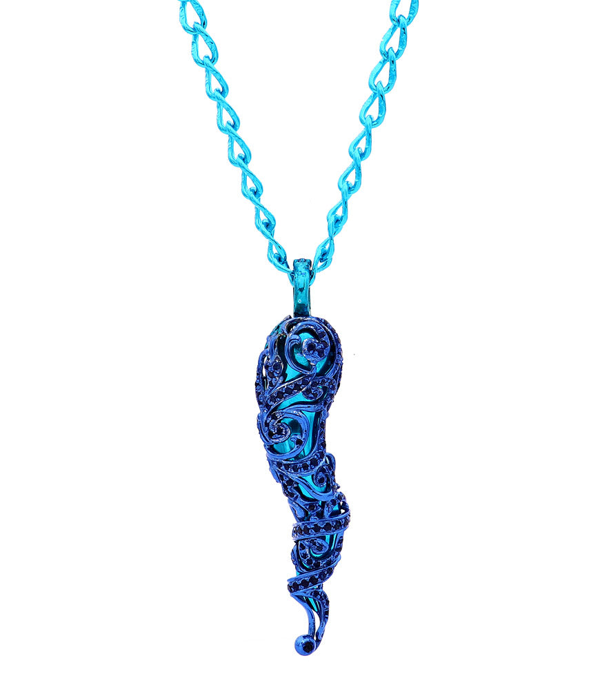 "TECHNO BAROQUE HORN" — hand-carved cameo necklace by AMEDEO