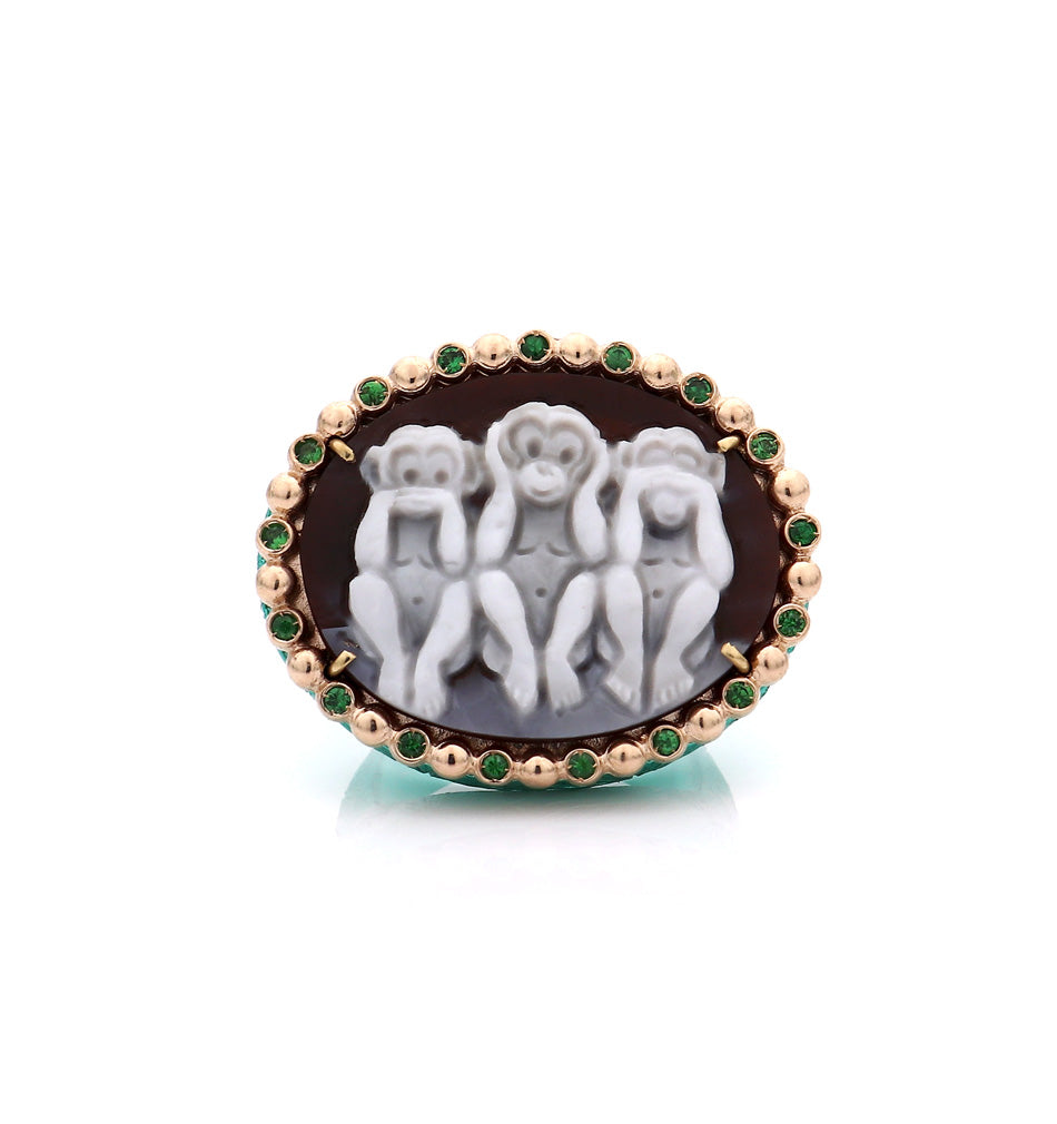 "WISE MONKEYS" - GREEN