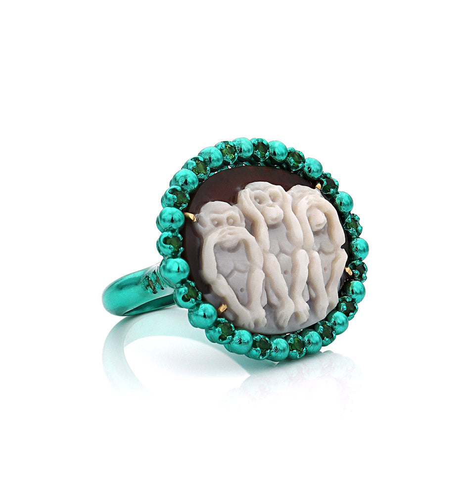 "WISE MONKEYS" - GREEN