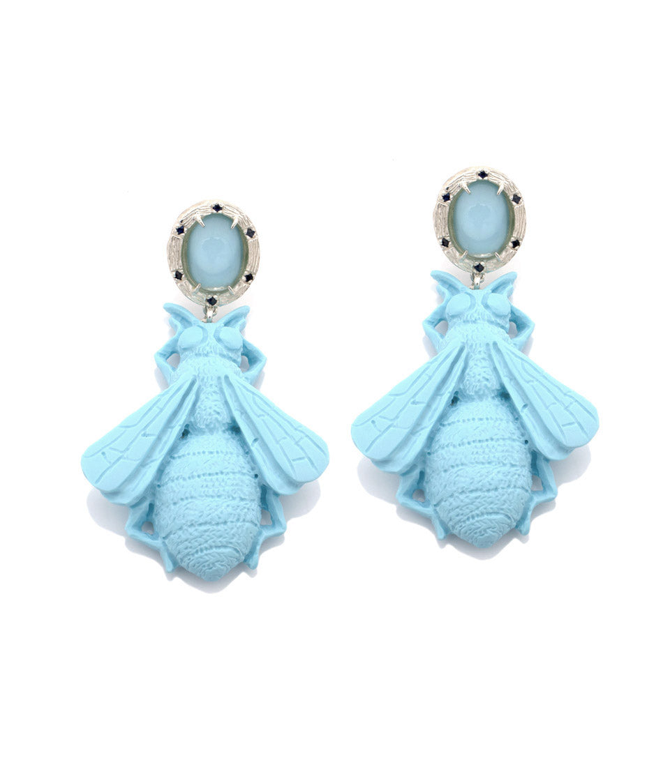 "BEES" — hand-carved cameo earrings by AMEDEO