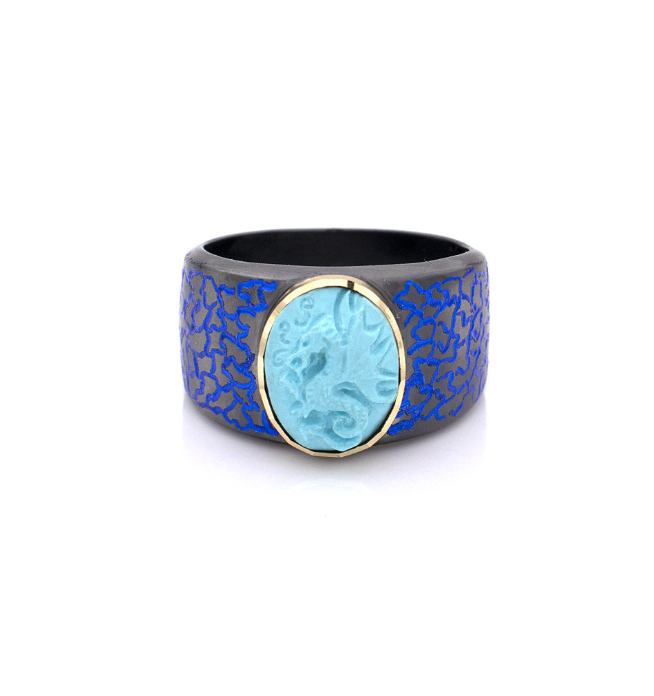 MINI "DRAGON" — hand-carved cameo ring by AMEDEO