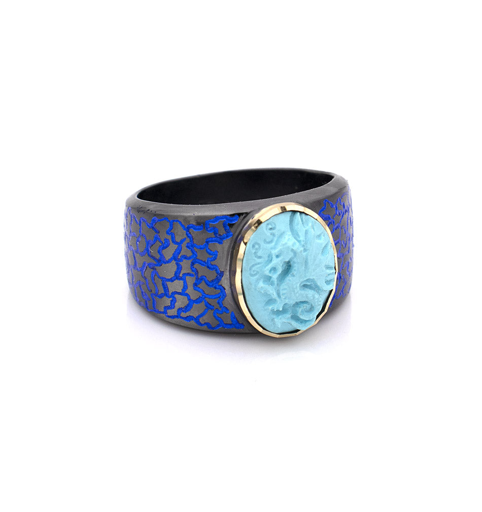 MINI "DRAGON" — hand-carved cameo ring by AMEDEO