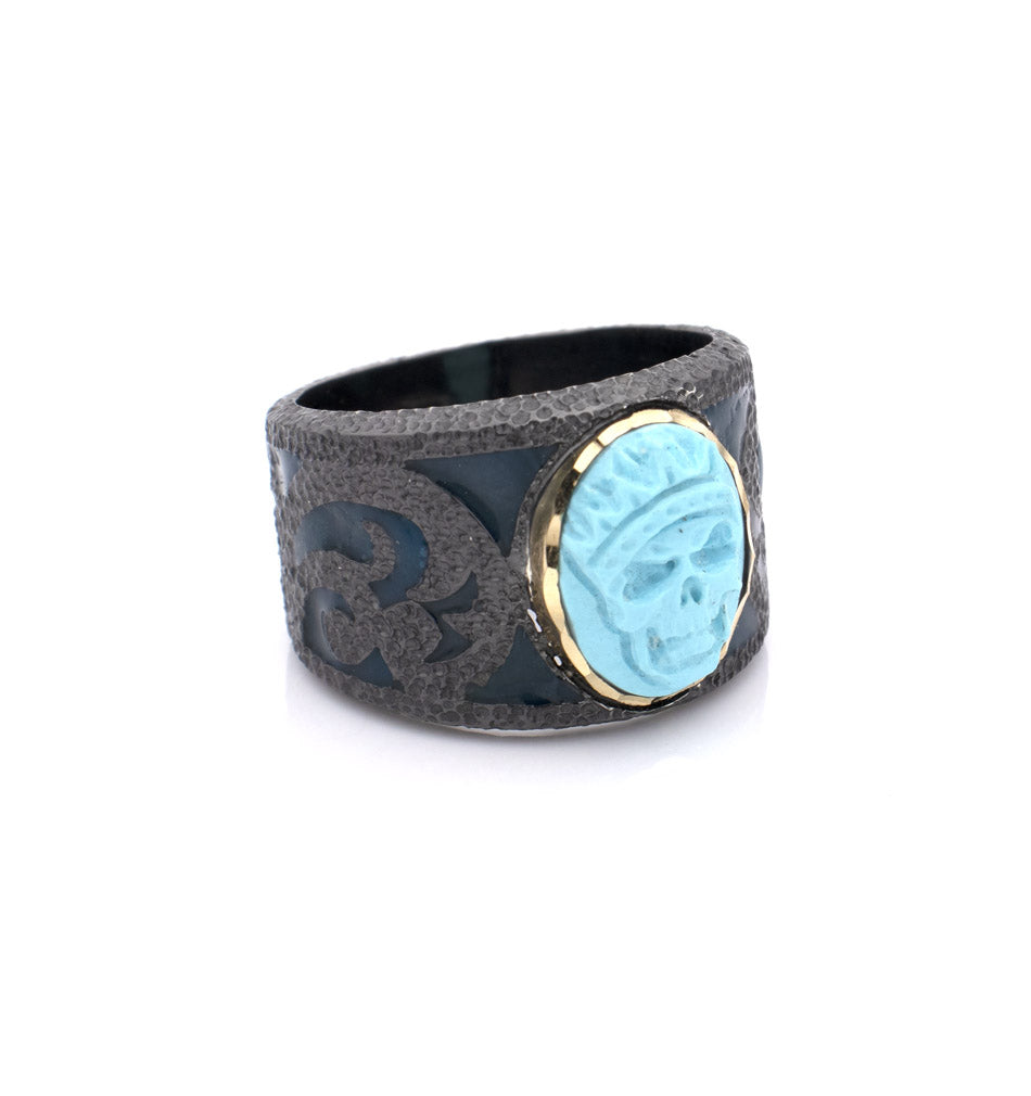 MINI "ROYAL SKULL" — hand-carved cameo ring by AMEDEO