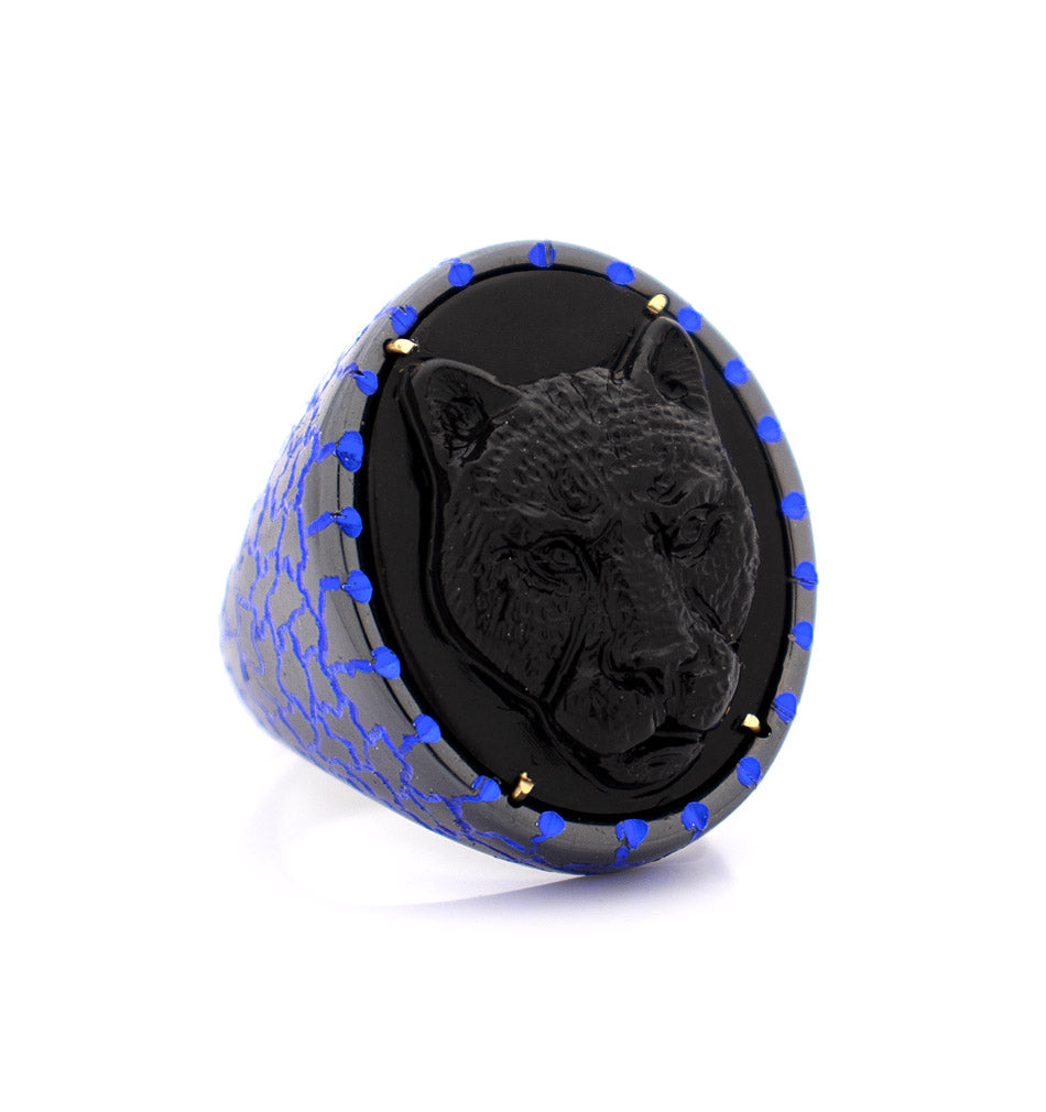"PUMA" — hand-carved cameo ring by AMEDEO