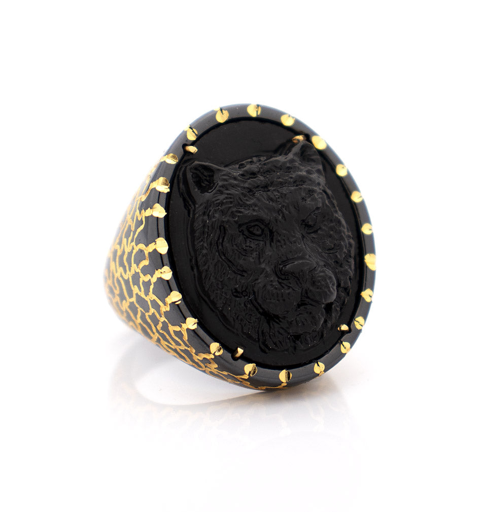 "TIGER" — hand-carved cameo ring by AMEDEO
