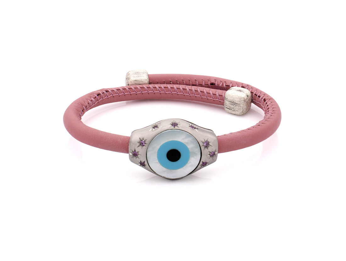 "EVIL EYE" — hand-carved cameo bracelet by AMEDEO