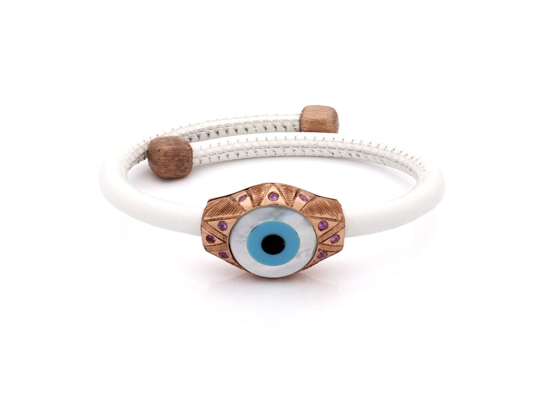 "EVIL EYE" — hand-carved cameo bracelet by AMEDEO